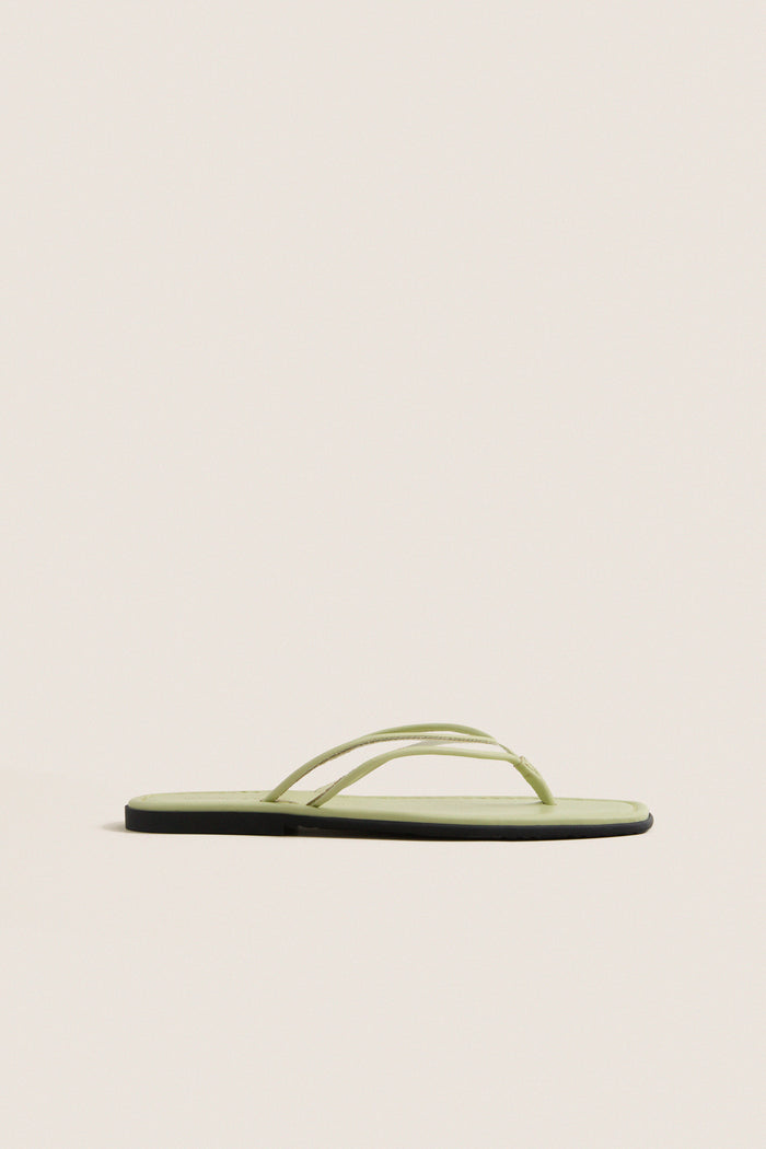 Pistachio Green Clea Piping Sandals