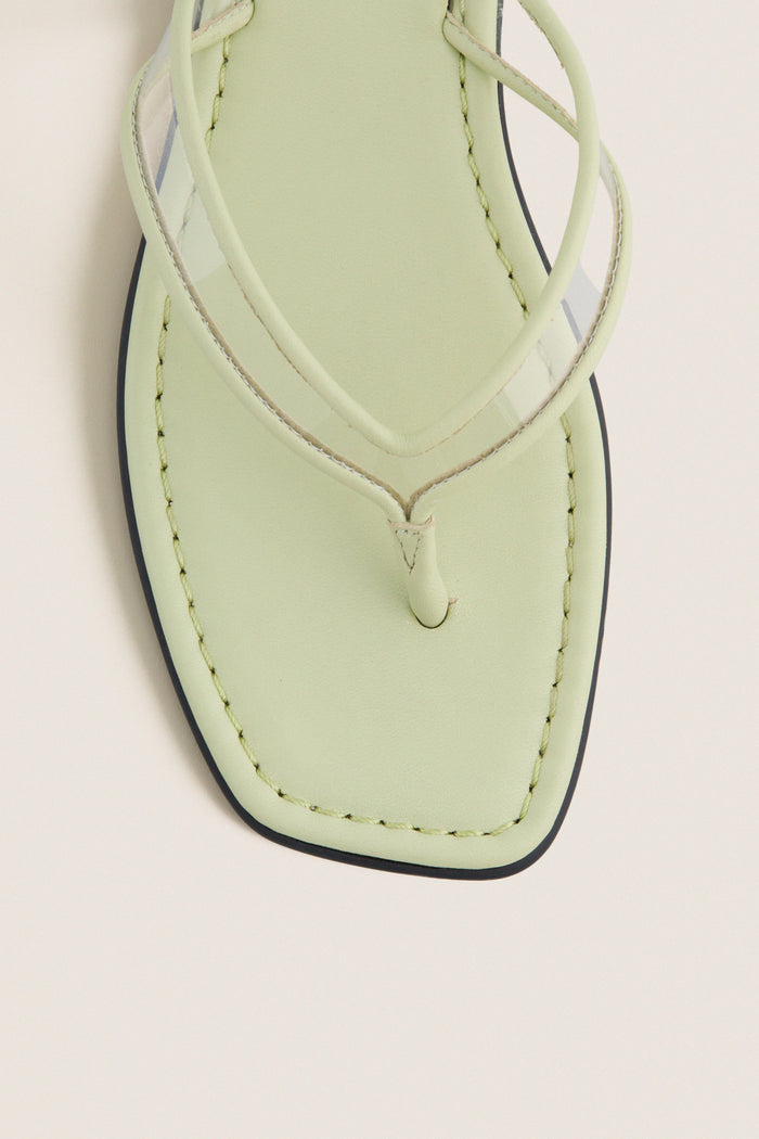Pistachio Green Clea Piping Sandals