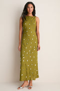 Pistachio with Silver Elina Maxi Dress