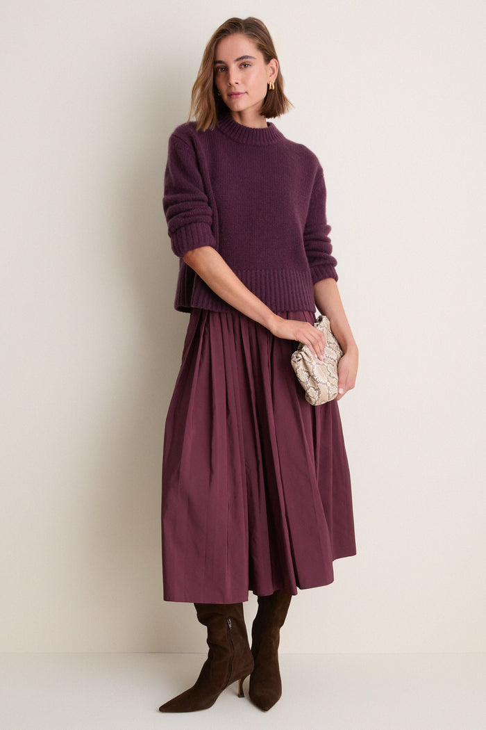 Plum Cashmere Pearce Crewneck