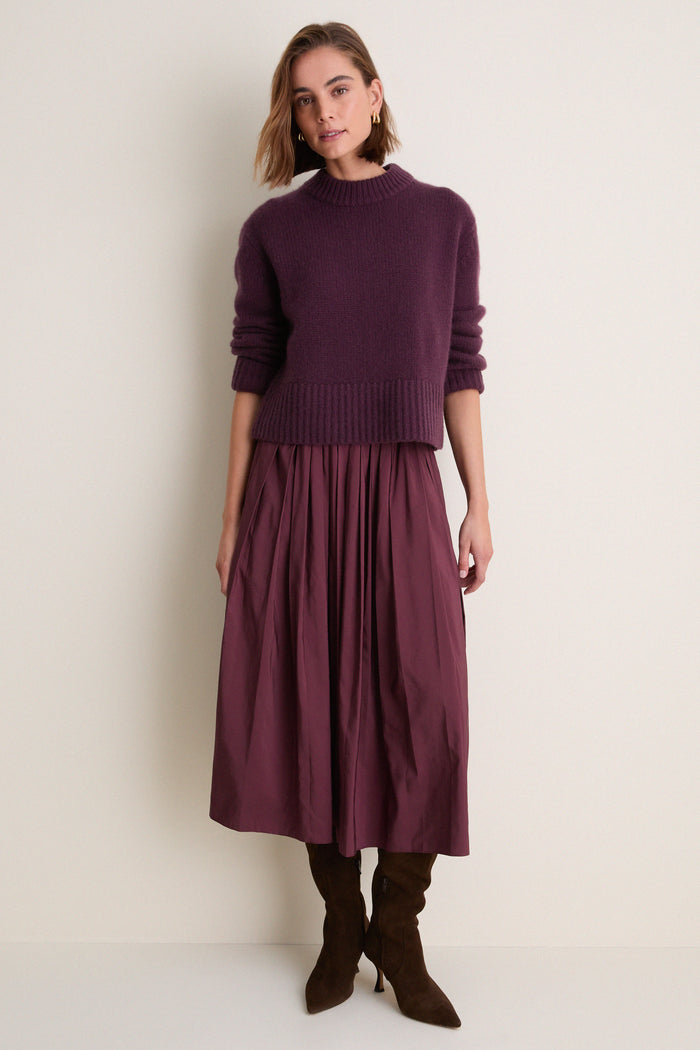 Plum Cashmere Pearce Crewneck