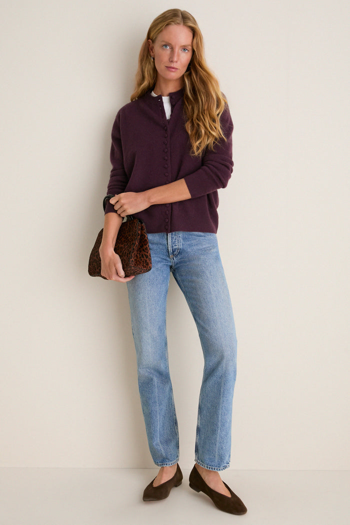 Plum Cashmere Pippa Cardigan