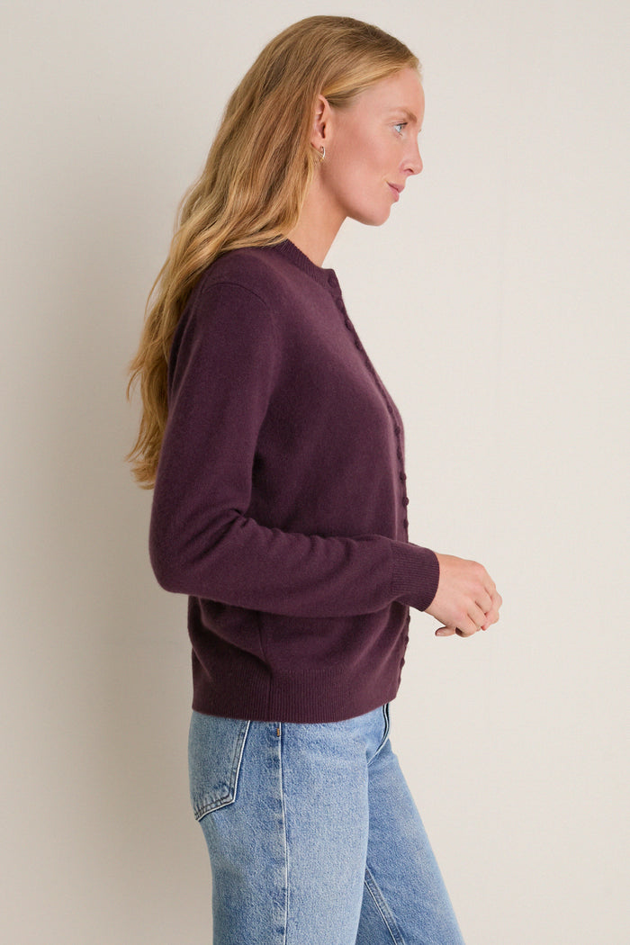 Plum Cashmere Pippa Cardigan