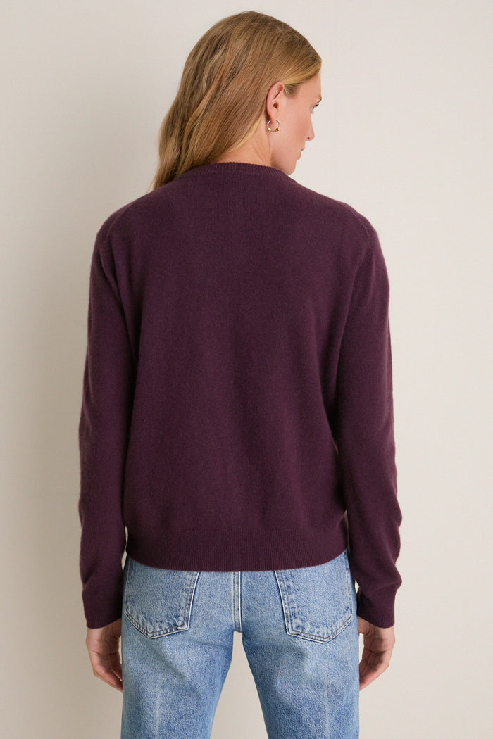 Plum Cashmere Pippa Cardigan
