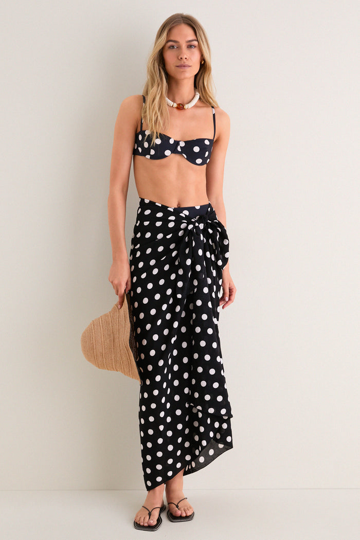 Polka Dot Noir Vera Bikini Bottom