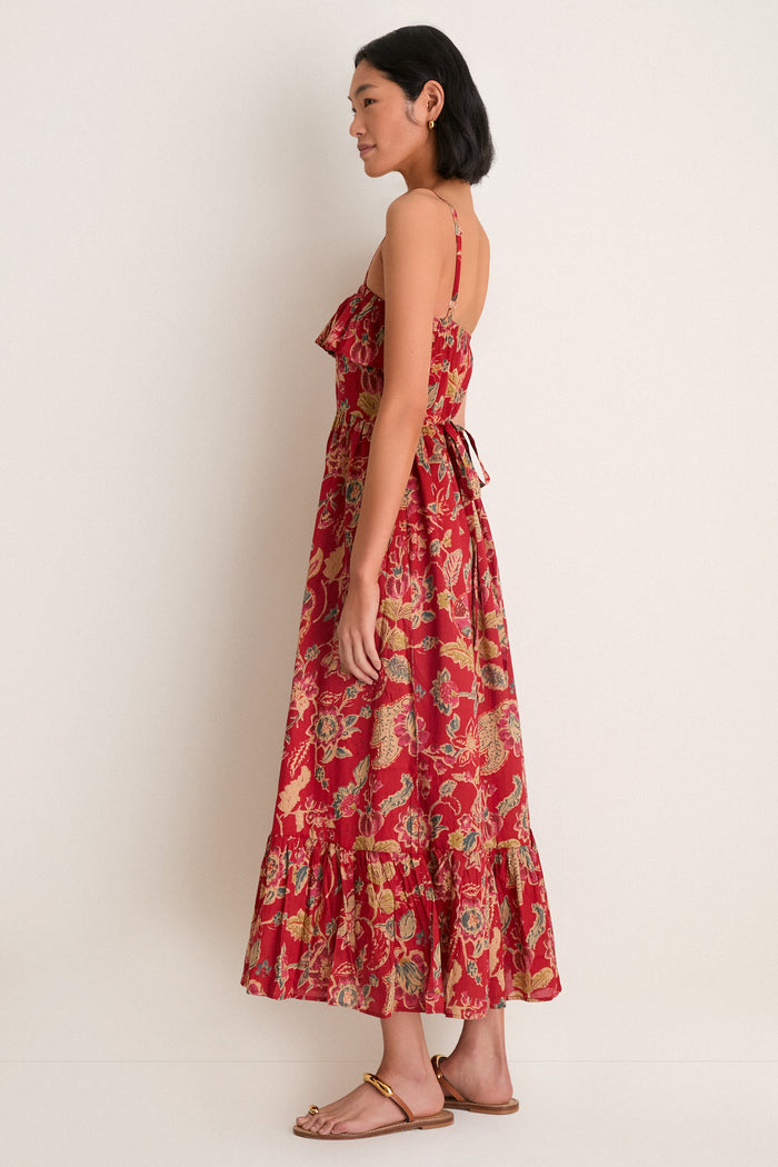 Pompeian Blooms Organic Tomas Maxi Dress