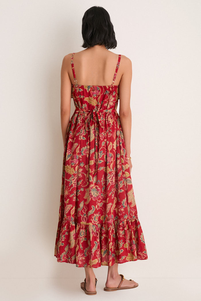 Pompeian Blooms Organic Tomas Maxi Dress