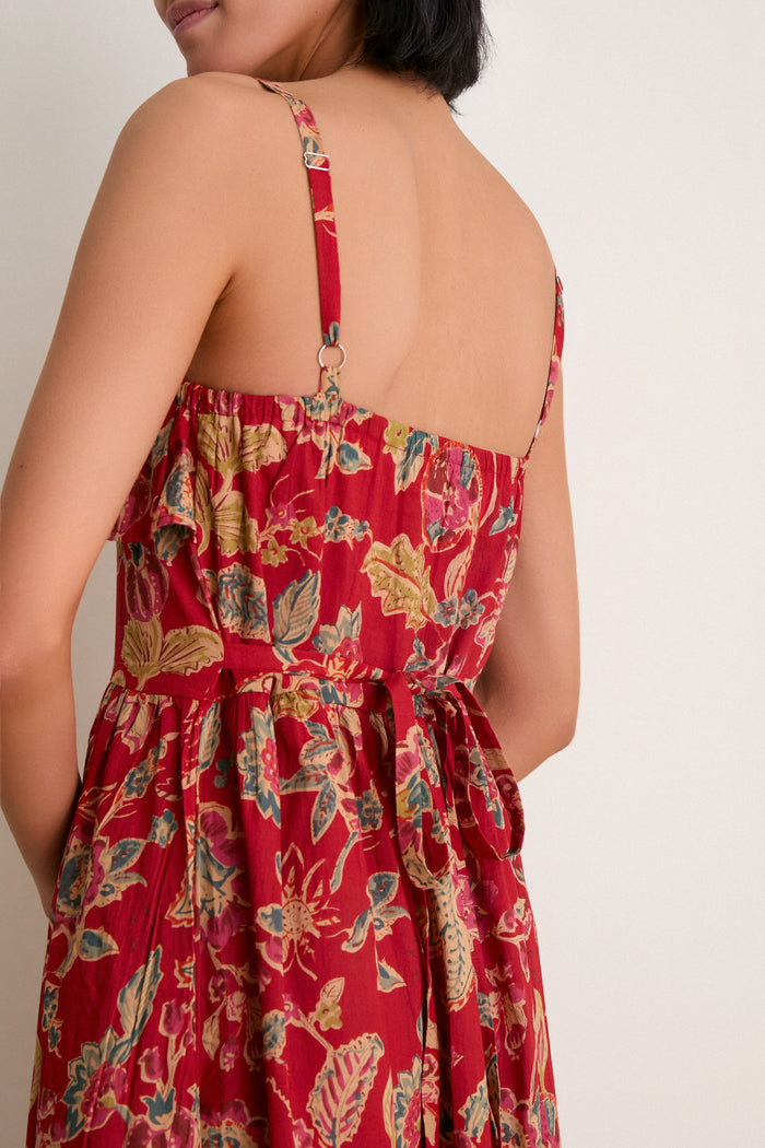 Pompeian Blooms Organic Tomas Maxi Dress
