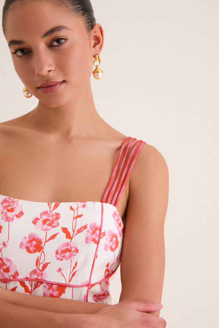 Poppy Trellis Floral Cordelia Maxi Dress