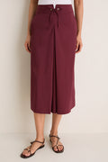 Port Poplin Belted Paulette Skirt