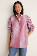 Port Stripe Camelot Collar Tunic