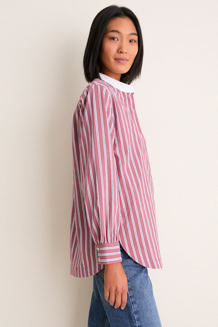 Port Stripe Camelot Collar Tunic