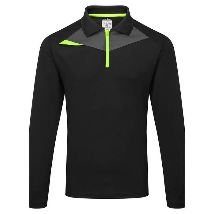Portwest DX4 Polo Shirt L/S Black