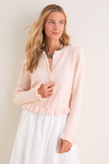 Pottery Pink Knit Patterson Ruffle Sweater