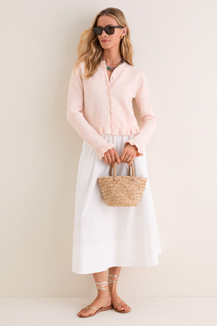 Pottery Pink Knit Patterson Ruffle Sweater