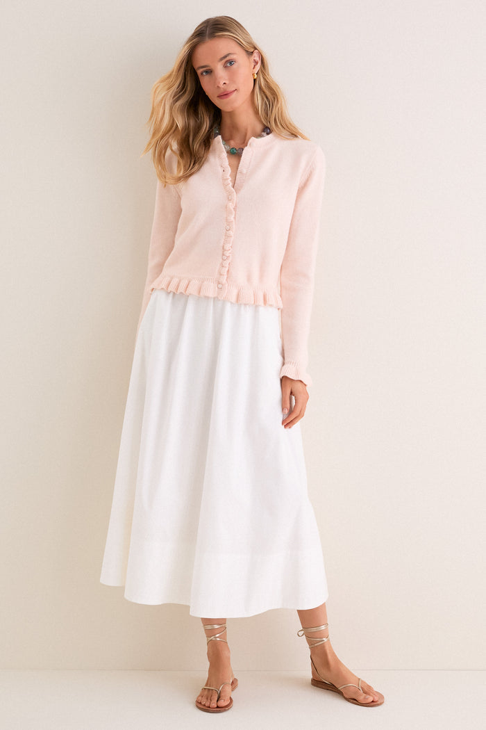 Pottery Pink Knit Patterson Ruffle Sweater