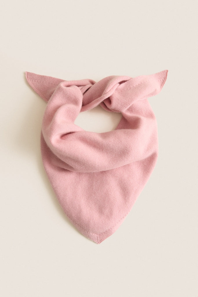 Powder Pink Cashmere Triangle Scarf