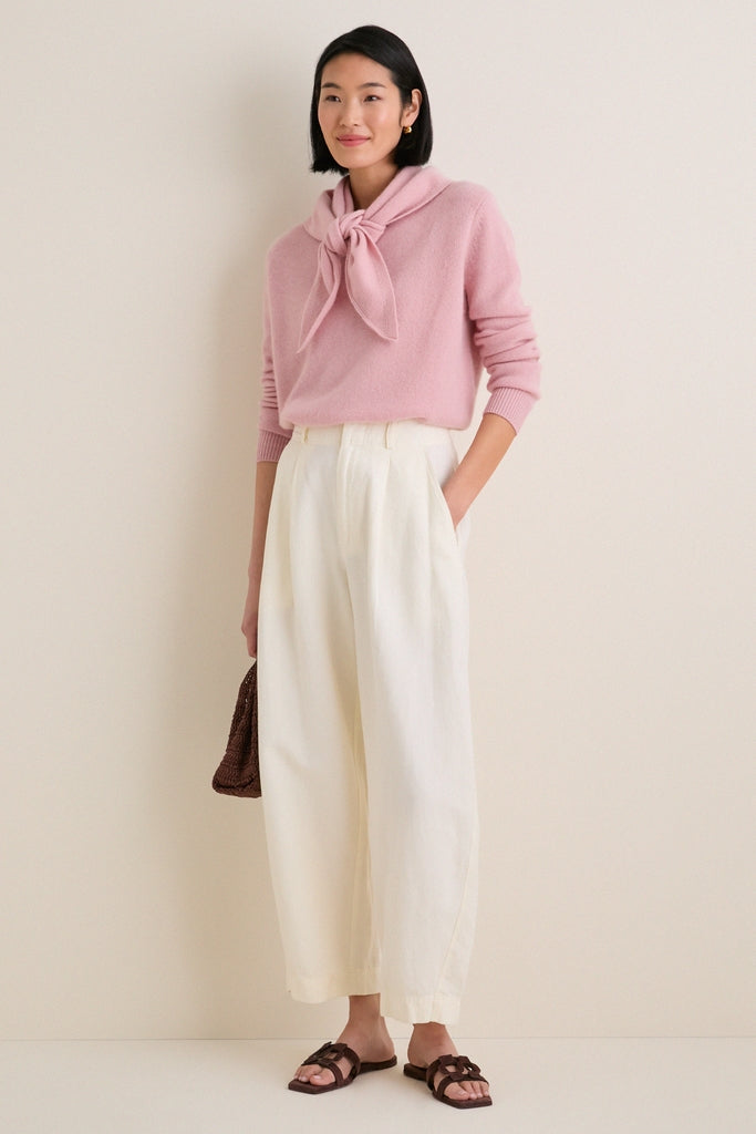 Powder Pink Cashmere Triangle Scarf