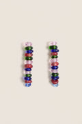 Rainbow Glass Roulette Earrings