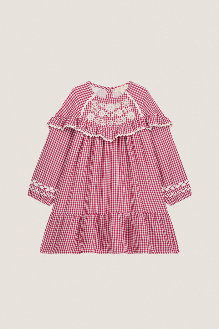 Raspberry Check Orana Dress