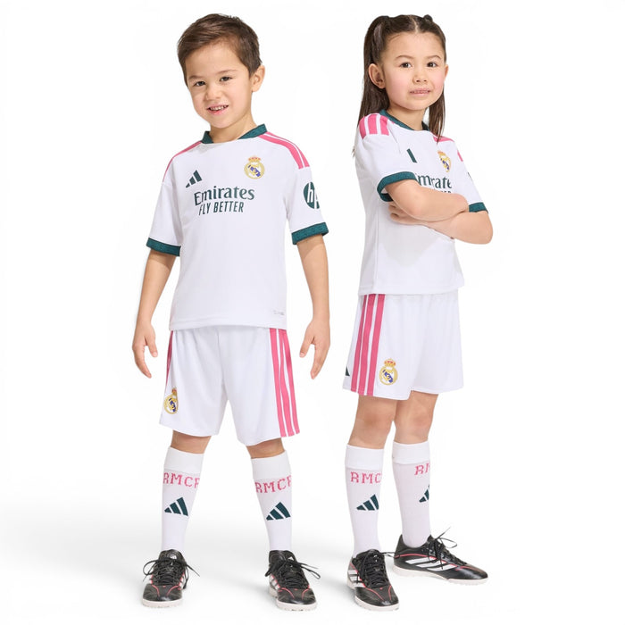 adidas Real Madrid 26 Kids Home Kit Wht
