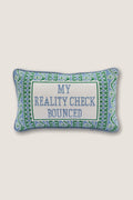 Reality Check Needlepoint Pillow