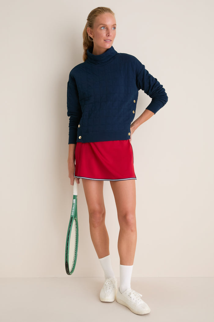 Red 14 Inch Performance Jersey Elena Tennis Skirt