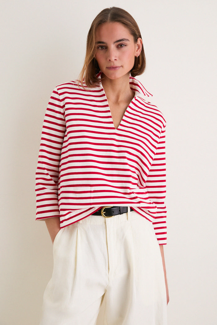 Red and Deckwash White Boating Polo
