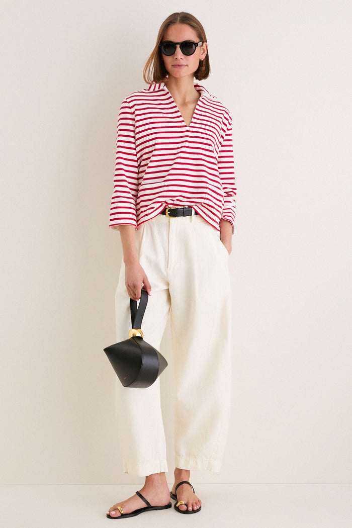 Red and Deckwash White Boating Polo