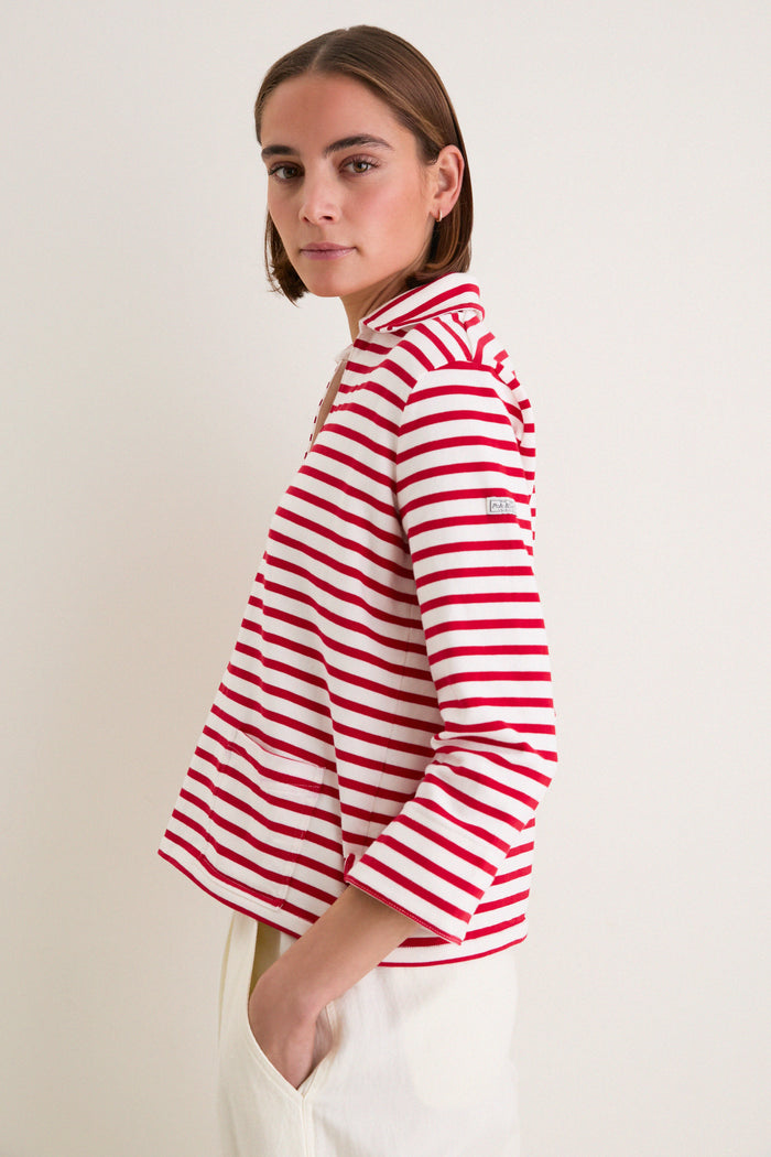 Red and Deckwash White Boating Polo