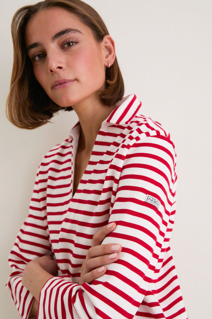 Red and Deckwash White Boating Polo