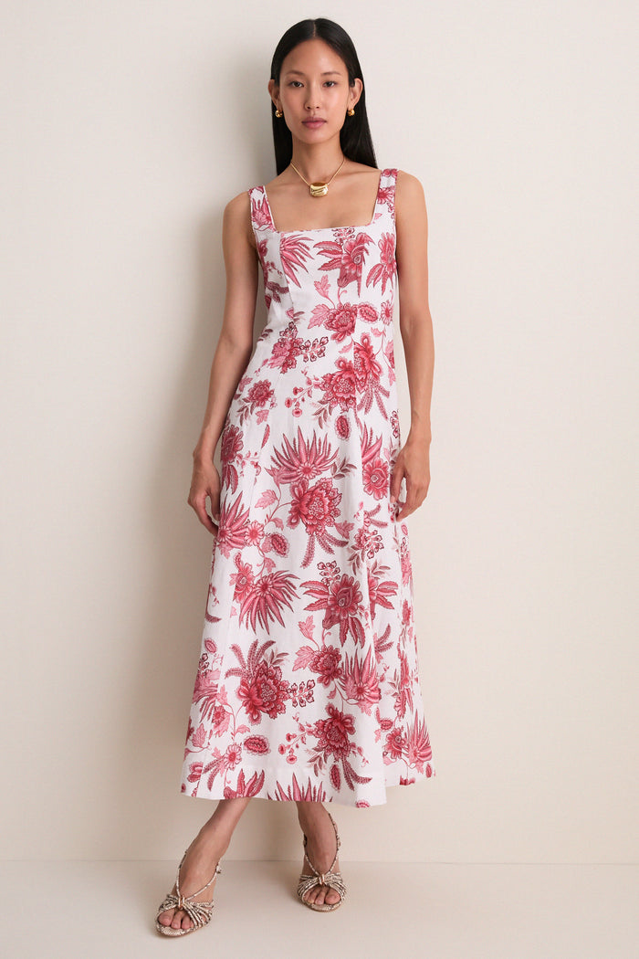 Red Bailey Midi Dress