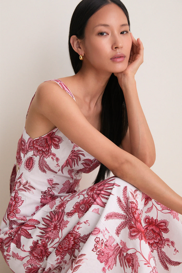 Red Bailey Midi Dress