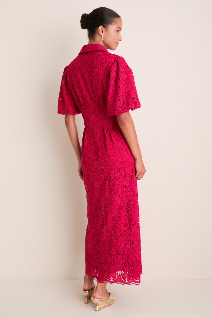 Red Bud Eyelet Delaney Dress