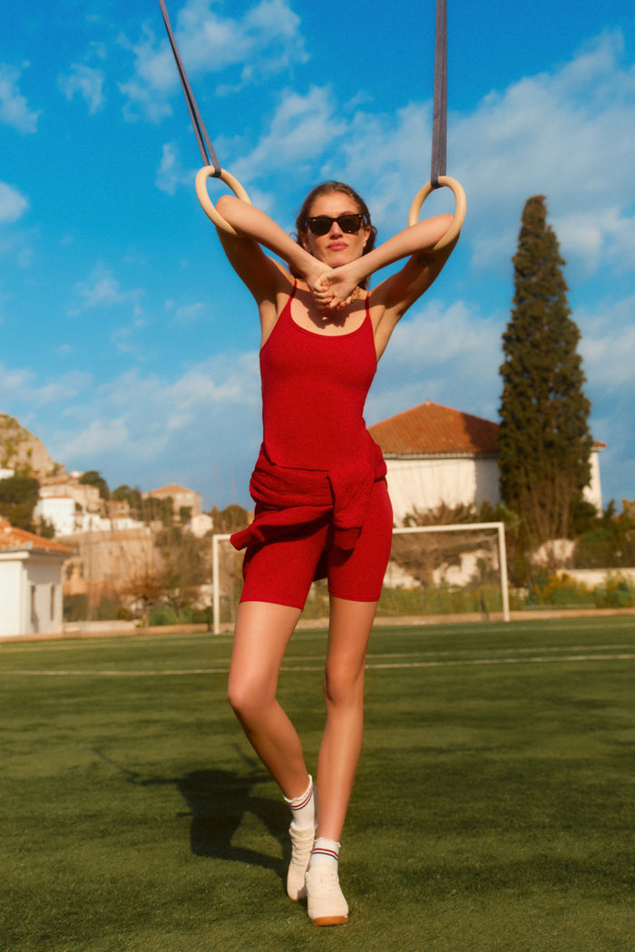 Red Compression Spandex Sofia Cami