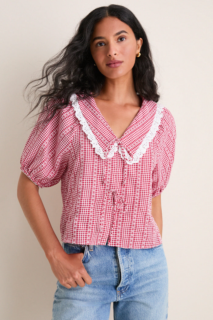 Red Gingham Toto Blouse