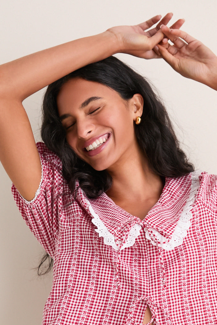 Red Gingham Toto Blouse