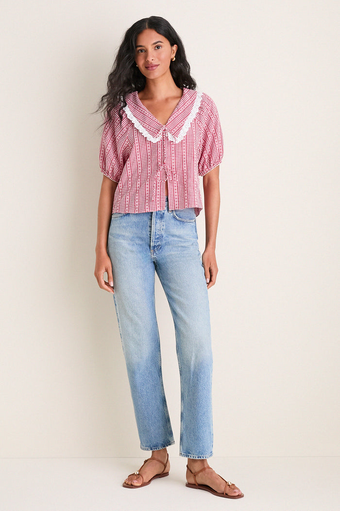 Red Gingham Toto Blouse