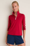 Red Jersey Carver Quarter Zip Tee
