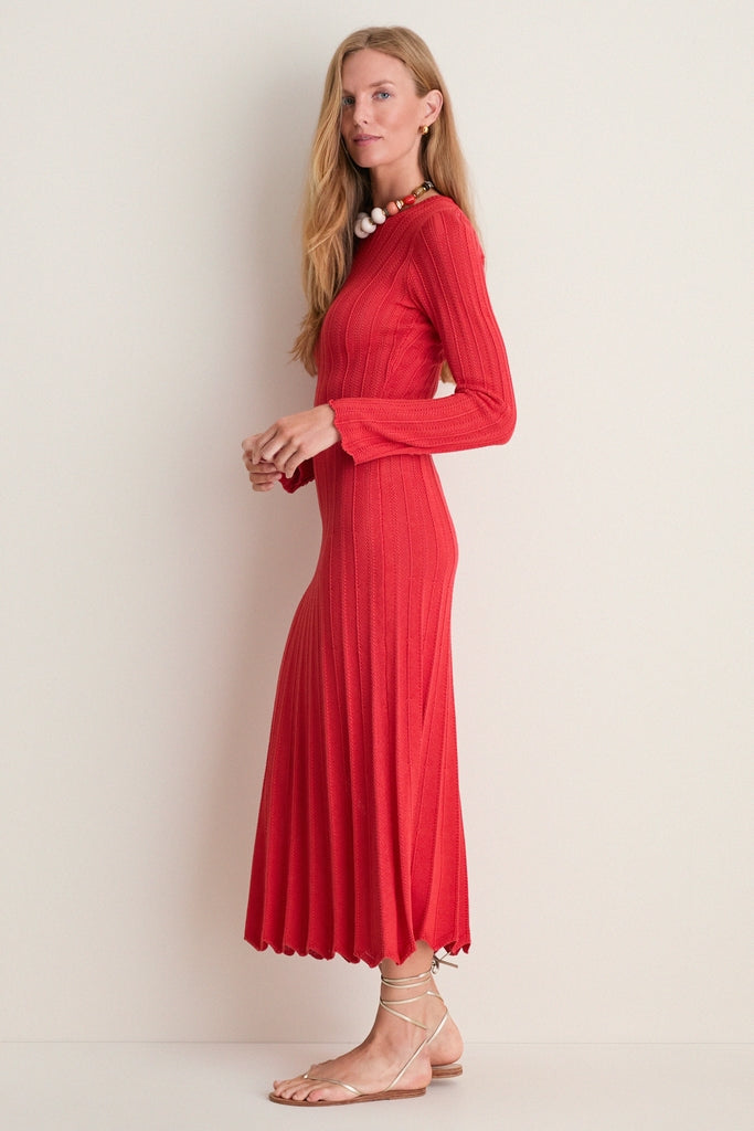 Red Knit Solange Dress