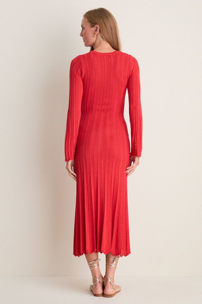 Red Knit Solange Dress