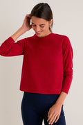 Red Long Sleeve Performance Cotton Sasha Tee