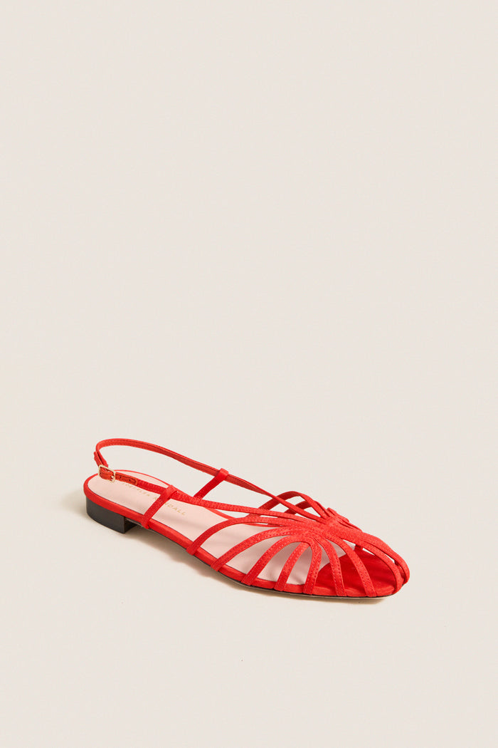 Red Moire Devon Flats