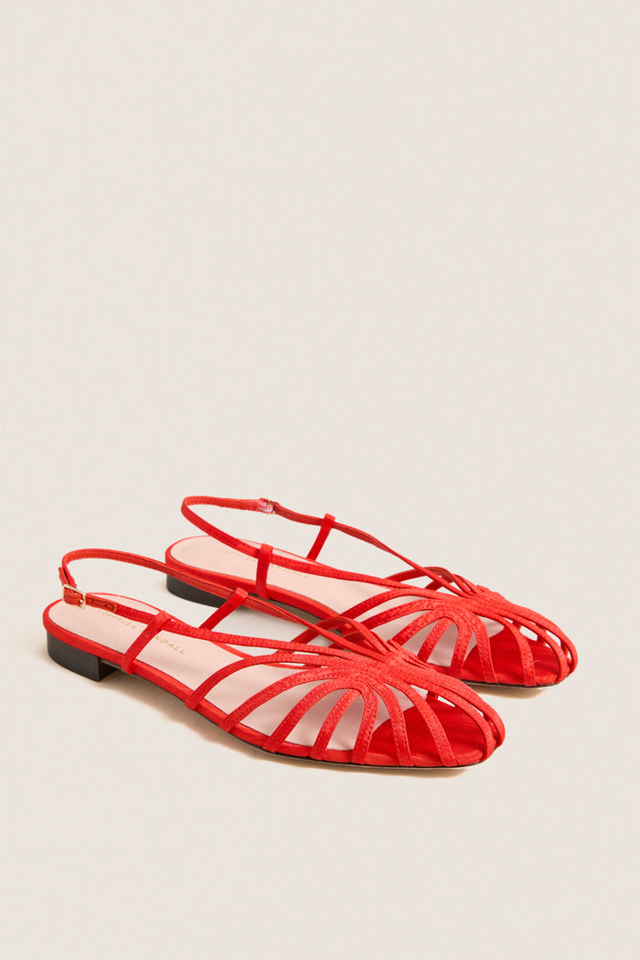 Red Moire Devon Flats