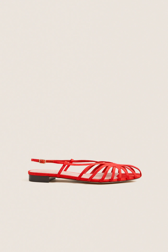 Red Moire Devon Flats