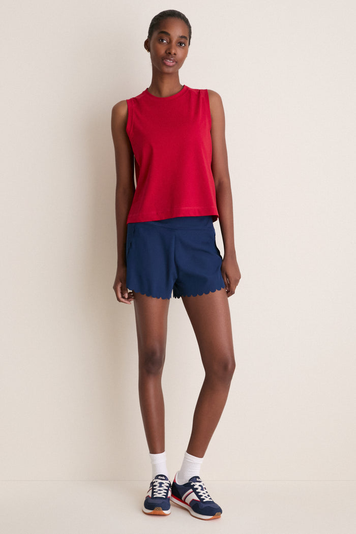 Red Performance Cotton Sasha Tank