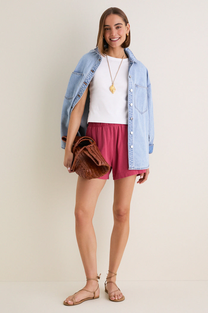 Red Pique Wyatt Shorts