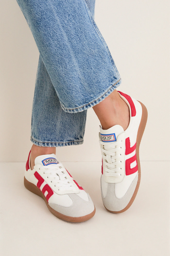 Red Suede Cloud Sneakers