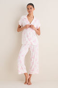 Rose Garden Pink Gisele Printed Cropped PJ Set
