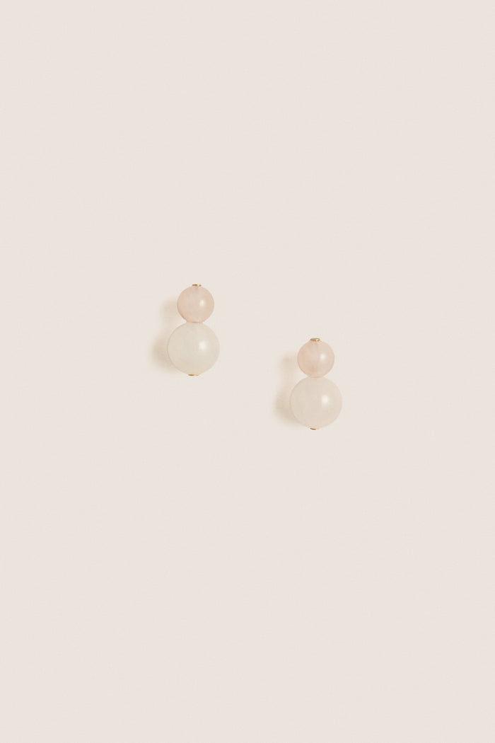 Rose Quartz Cara Earrings